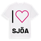 White t-shirt med Jag älskar Sjöa t-shirt stort tryck