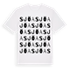 White t-shirt med Sjöa ordlek t-shirt