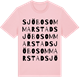 Pink Cotton t-shirt med Sjöbo sommarstad ordlek t-shirt
