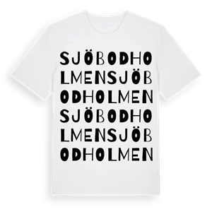 Sjöbodholmen ordlek t-shirt – ekologisk bomull t-shirt från Pinshirt