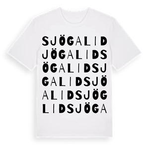 Sjögalid ordlek t-shirt – ekologisk bomull t-shirt från Pinshirt