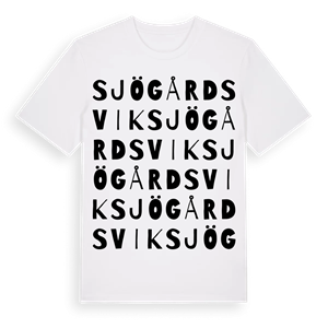 Sjögårdsvik ordlek t-shirt – ekologisk bomull t-shirt från Pinshirt