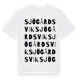 White t-shirt med Sjögårdsvik ordlek t-shirt