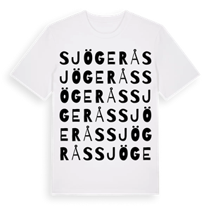 Sjögerås ordlek t-shirt – ekologisk bomull t-shirt från Pinshirt