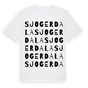 Sjogerdala ordlek t-shirt – ekologisk bomull t-shirt från Pinshirt