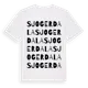 White t-shirt med Sjogerdala ordlek t-shirt