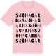 Pink Cotton t-shirt med Sjöhagarna ordlek t-shirt