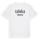 White t-shirt med Sjöhåla i Sverige t-shirt
