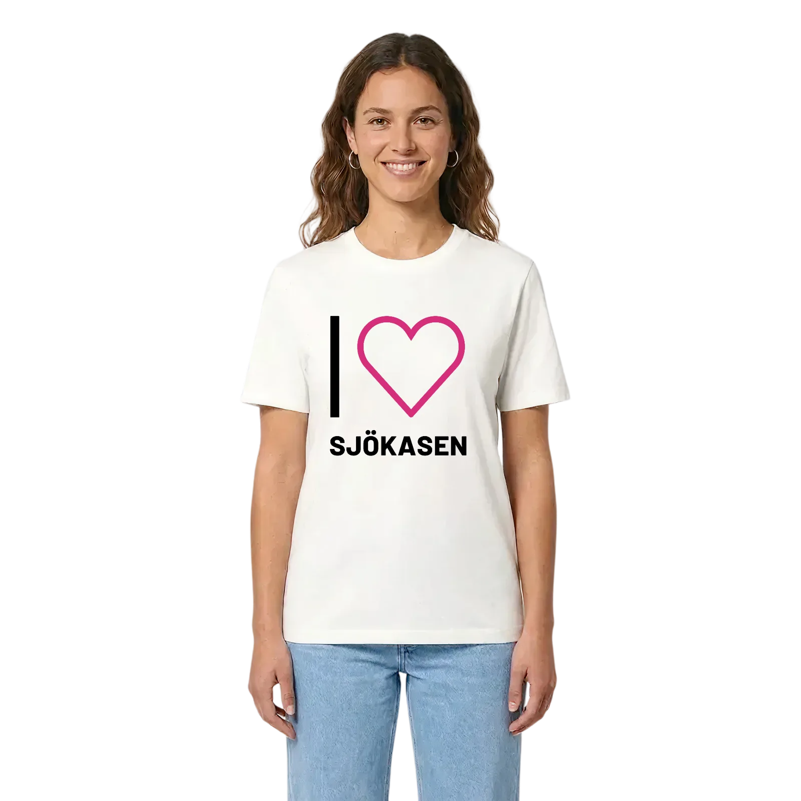 Jag älskar Sjökasen t-shirt stort tryck – White, i miljö