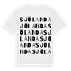 White t-shirt med Sjölanda ordlek t-shirt
