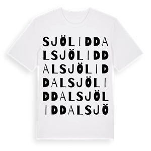 Sjöliddal ordlek t-shirt – ekologisk bomull t-shirt från Pinshirt