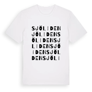 Sjöliden ordlek t-shirt – ekologisk bomull t-shirt från PinShirt