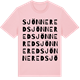 Pink Cotton t-shirt med Sjönnered ordlek t-shirt