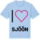 Blue Soul t-shirt med Jag älskar Sjöön t-shirt stort tryck
