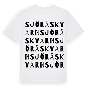 Sjörås Kvarn ordlek t-shirt – ekologisk bomull t-shirt från Pinshirt