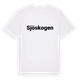 White t-shirt med Sjöskogen fetstil t-shirt