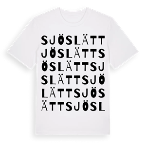 Sjöslätt ordlek t-shirt – ekologisk bomull t-shirt från Pinshirt
