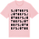 Pink Cotton t-shirt med Sjötorp ordlek t-shirt