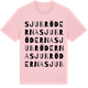 Pink Cotton t-shirt med Sju bröderna ordlek t-shirt