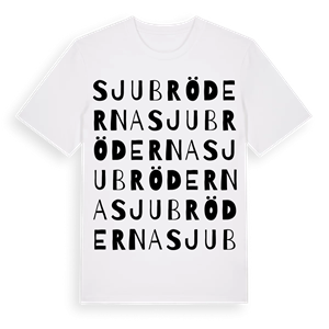 Sju bröderna ordlek t-shirt – ekologisk bomull t-shirt från Pinshirt