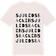 Vintage White t-shirt med Sjuledsbacken ordlek t-shirt