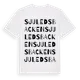 White t-shirt med Sjuledsbacken ordlek t-shirt