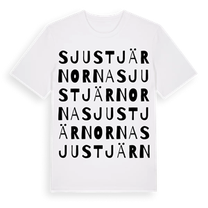 Sjustjärnorna ordlek t-shirt – ekologisk bomull t-shirt från Pinshirt