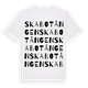 White t-shirt med Skabotången ordlek t-shirt