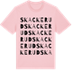 Pink Cotton t-shirt med Skackerud ordlek t-shirt