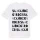 White t-shirt med Skacködegården ordlek t-shirt