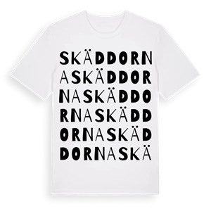 Skäddorna ordlek t-shirt – ekologisk bomull t-shirt från Pinshirt