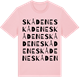Pink Cotton t-shirt med Skådene ordlek t-shirt