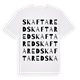 White t-shirt med Skaftared ordlek t-shirt