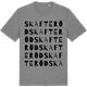 Mid Heather Gray t-shirt med Skafteröd ordlek t-shirt