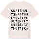 Vintage White t-shirt med Skäfthult ordlek t-shirt