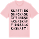 Pink Cotton t-shirt med Skäftingsbacka ordlek t-shirt