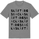 Mid Heather Gray t-shirt med Skäftingsbacka ordlek t-shirt