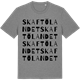Mid Heather Gray t-shirt med Skaftölandet ordlek t-shirt