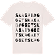 Vintage White t-shirt med Skagabygget ordlek t-shirt
