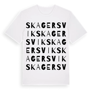 Skagersvik ordlek t-shirt – ekologisk bomull t-shirt från Pinshirt