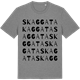 Mid Heather Gray t-shirt med Skaggata ordlek t-shirt