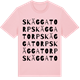 Pink Cotton t-shirt med Skäggatorp ordlek t-shirt