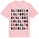 Pink Cotton t-shirt med Skäggebol ordlek t-shirt