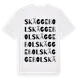 White t-shirt med Skäggebol ordlek t-shirt