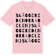 Pink Cotton t-shirt med Skäggered (norra delen) ordlek t-shirt