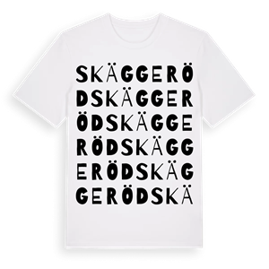 Skäggeröd ordlek t-shirt – ekologisk bomull t-shirt från Pinshirt