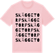 Pink Cotton t-shirt med Skäggetorp ordlek t-shirt