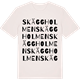 Vintage White t-shirt med Skäggholmen ordlek t-shirt