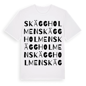 Skäggholmen ordlek t-shirt – ekologisk bomull t-shirt från Pinshirt