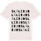 Vintage White t-shirt med Skåkerud ordlek t-shirt
